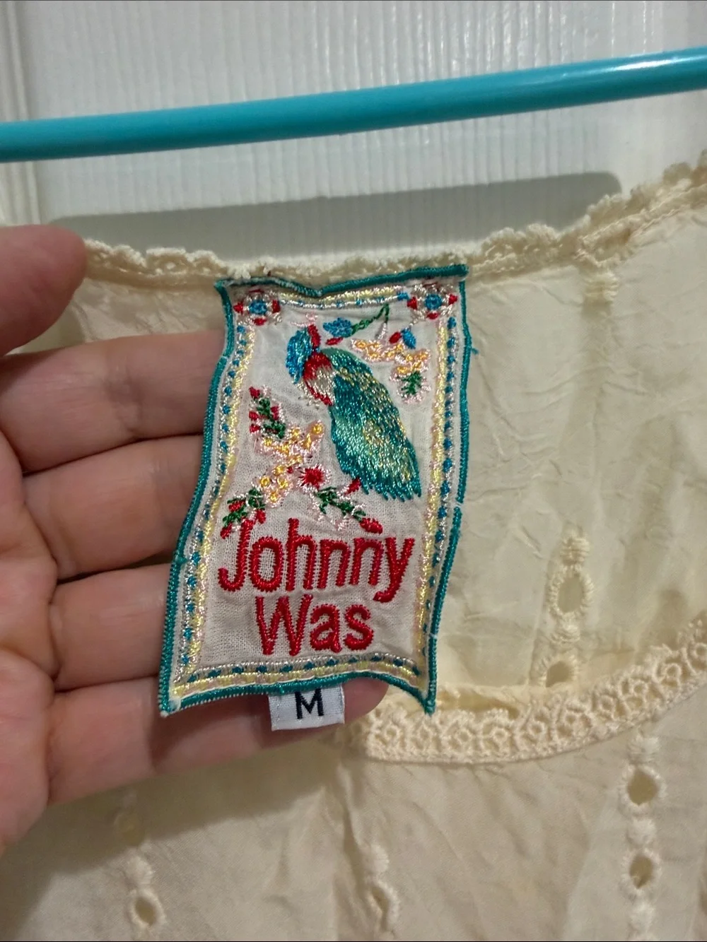 Johnny Was Ivory Crochet Eyelet Tank Top - Picture 2 of 5